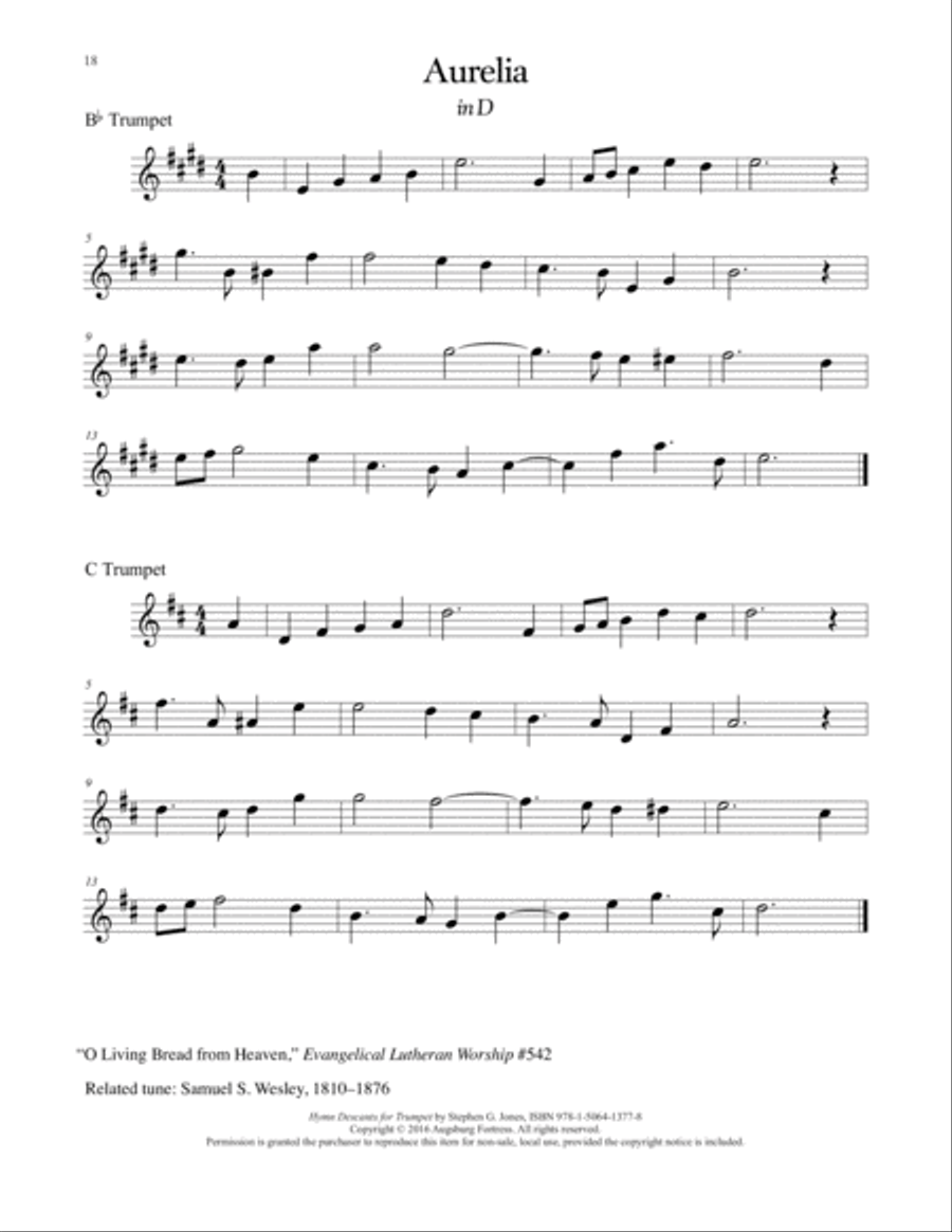 Hymn Descants for Trumpet C Trumpet scores gallery preview page 19