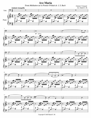 Ave Maria by Gounod (for tuba and piano)