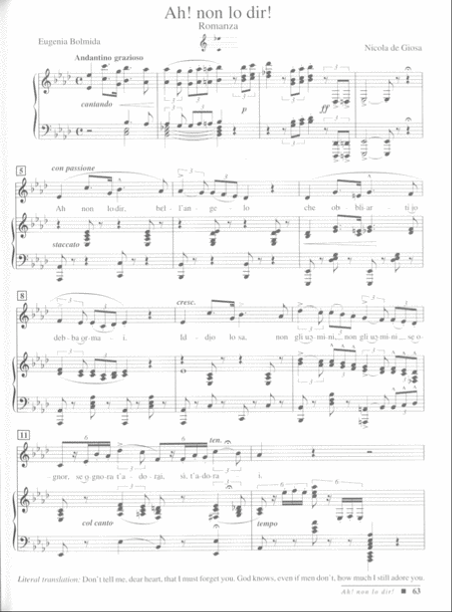 Italian Art Songs of the Romantic Era Voice Solo scores gallery preview page 3