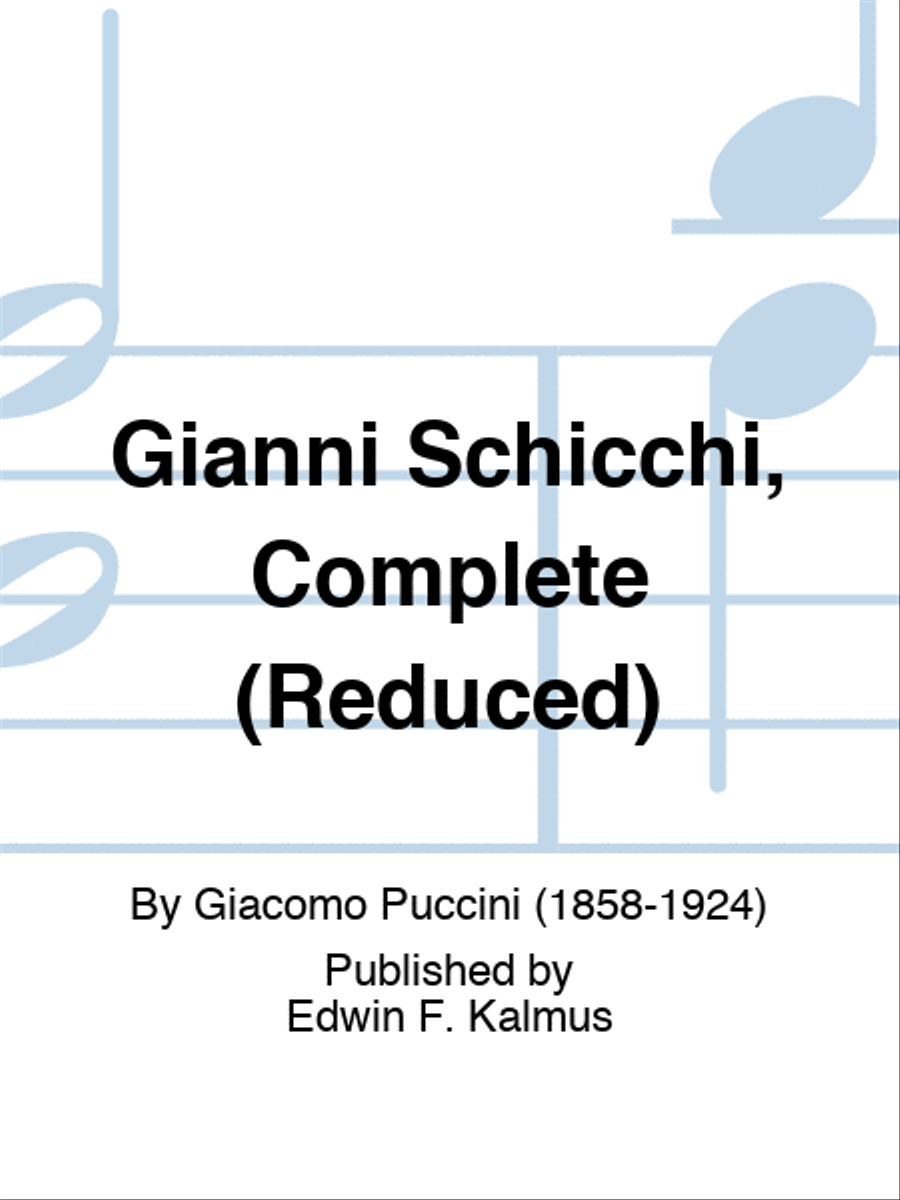 Gianni Schicchi, Complete (Reduced) Score scores gallery preview page 1