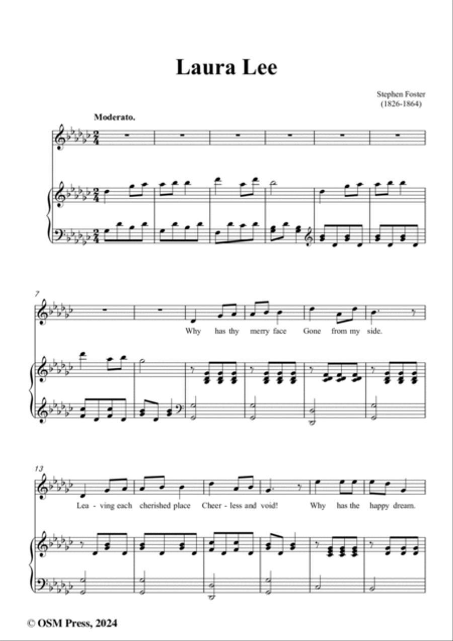 S. Foster-Laura Lee,in G flat Major Voice scores gallery preview page 2