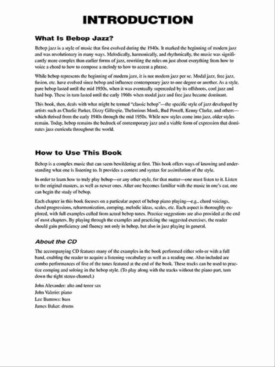 Bebop Jazz Piano – The Complete Guide Piano Method scores gallery preview page 2