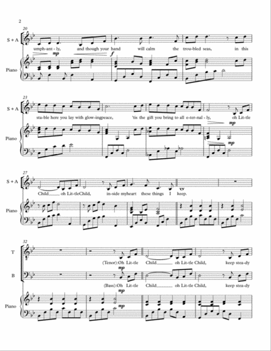 Oh Little Child Small Ensemble scores gallery preview page 2
