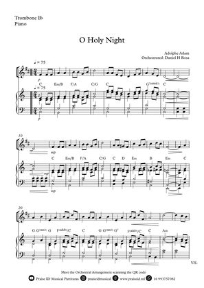O Holy NIght - Christmas Carol - Bb Trombone and Piano