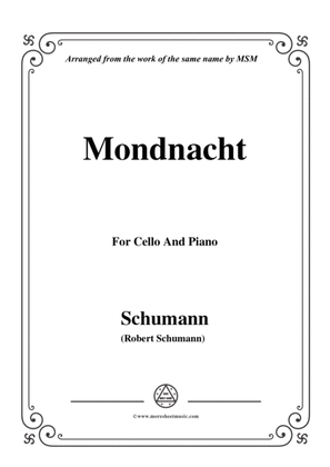 Book cover for Schumann-Mondnacht,for Cello and Piano