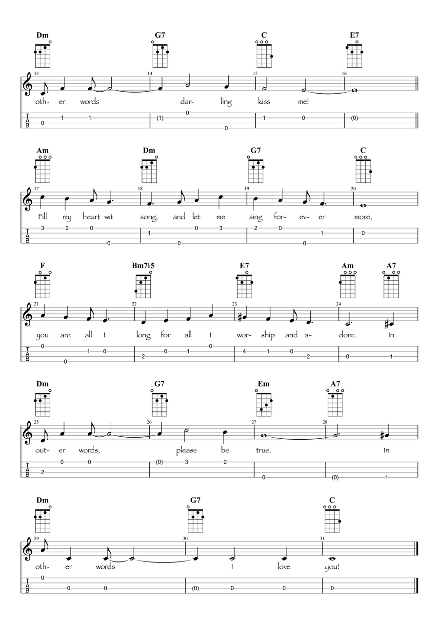 Fly Me To The Moon (in Other Words) Ukulele scores gallery preview page 3