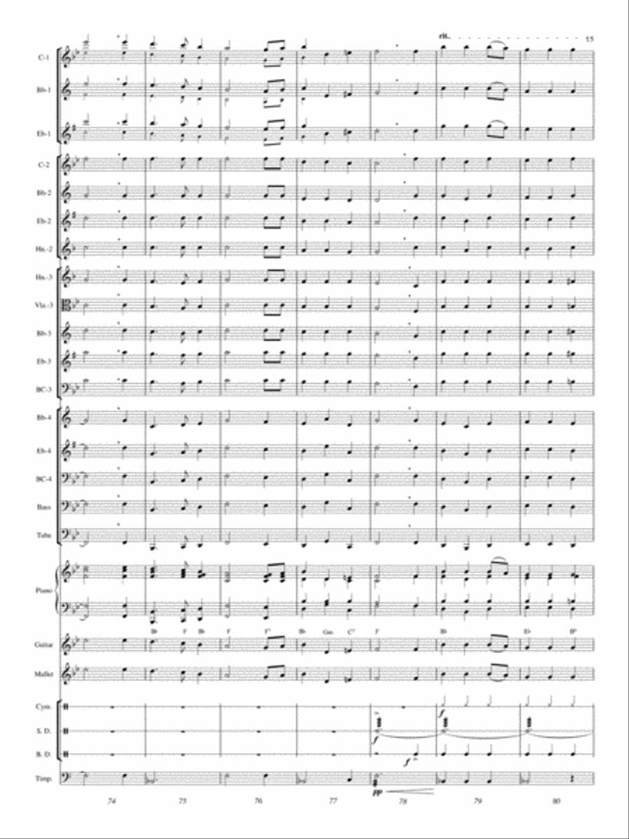 A Patriotic Treasure Concert Band scores gallery preview page 14