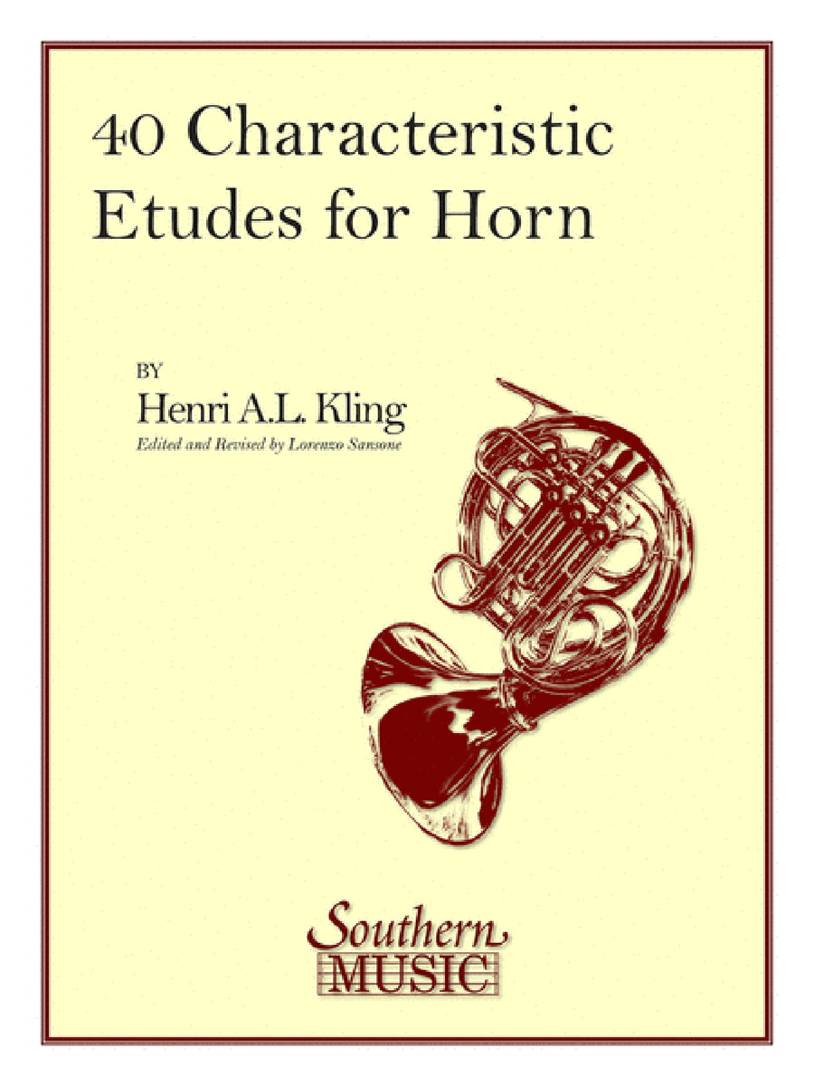 40 Characteristic Etudes Horn scores gallery preview page 1