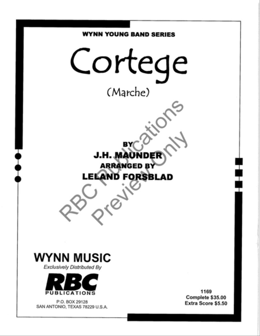 Cortege Marche Concert Band scores gallery preview page 2