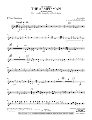 The Armed Man (from A Mass for Peace) (arr. Robert Longfield) - Bb Tenor Saxophone