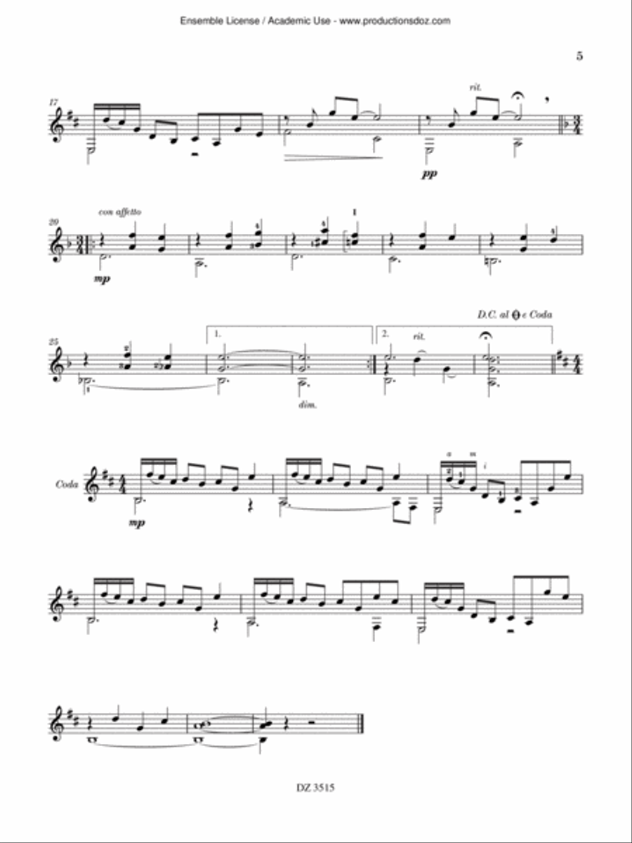 Nuances and Imagination Nuances and Imagination Classical Guitar scores gallery preview page 5