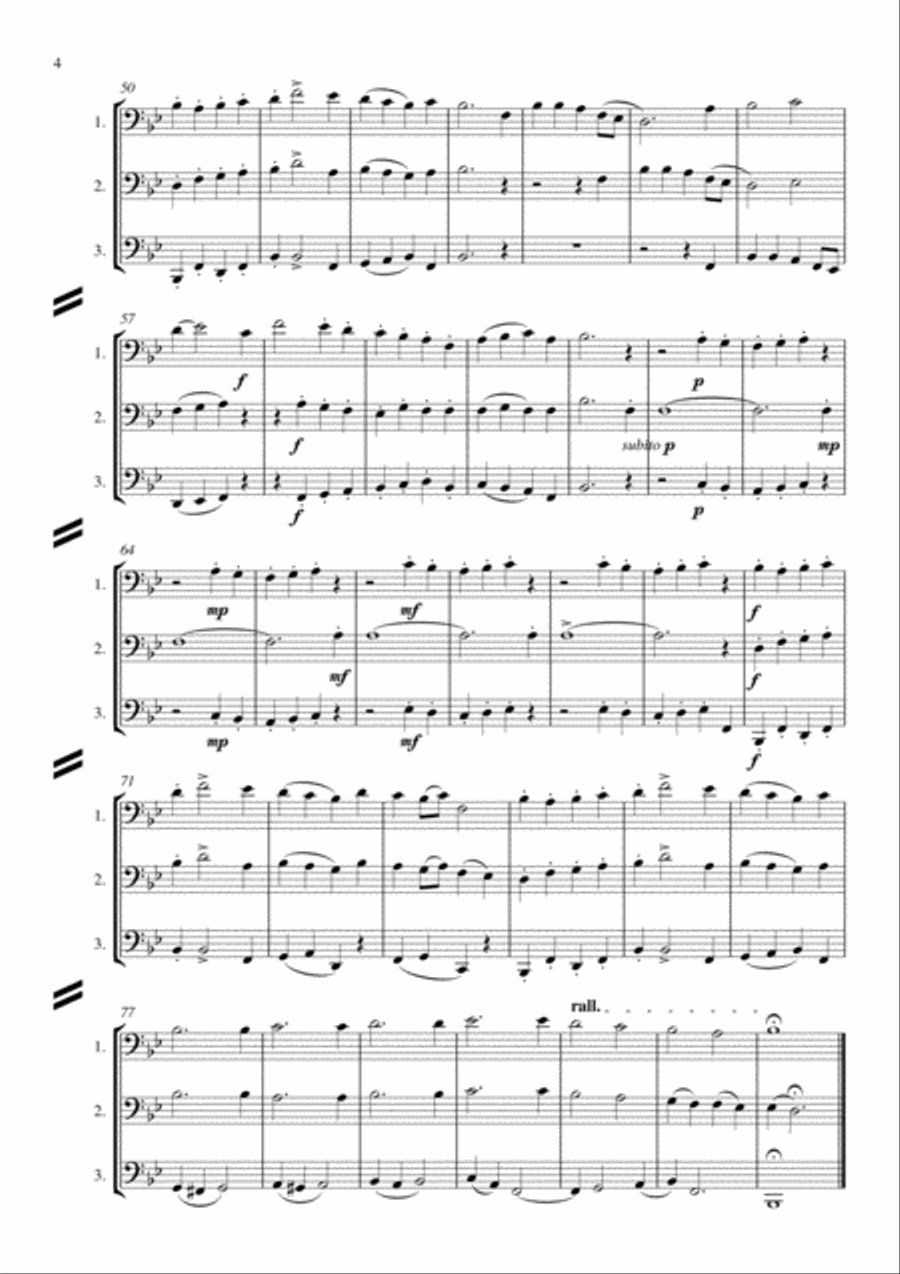 Trois Etudes pour Trois Brass Duet scores gallery preview page 4