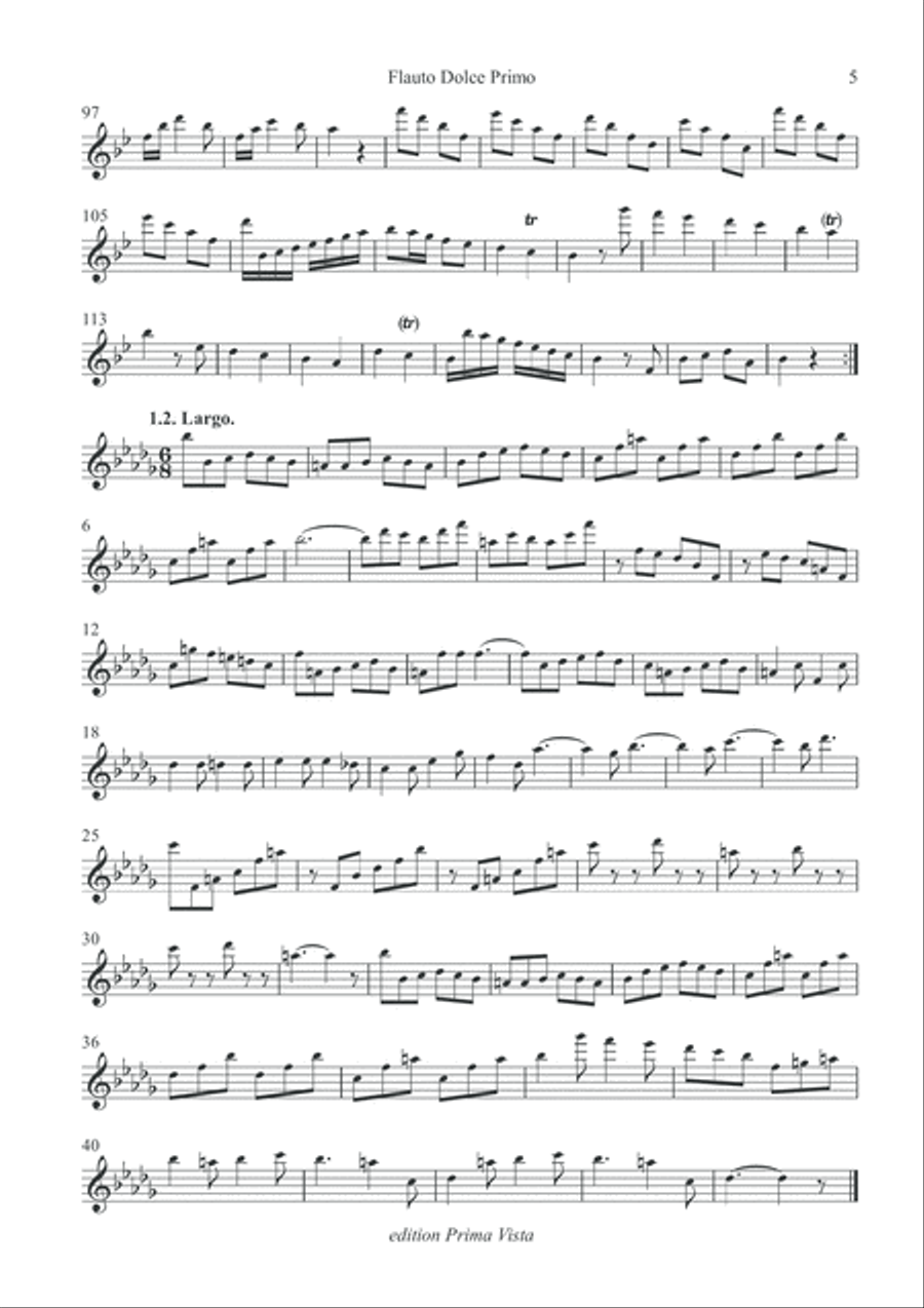 Johann Scherer, III Trios for Three Recorders, Parts Woodwind Trio scores gallery preview page 5