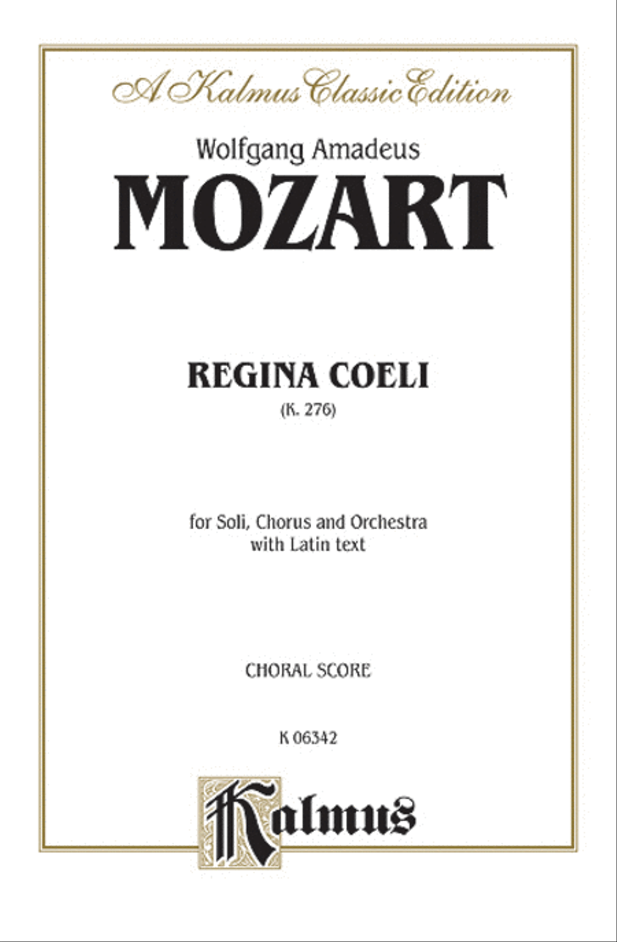 Regina Coeli, K. 276 4-Part scores gallery preview page 1