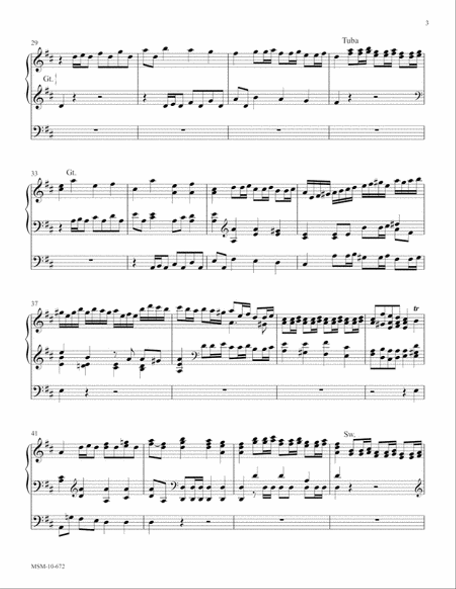 Overture from The Occasional Oratorio Organ scores gallery preview page 3