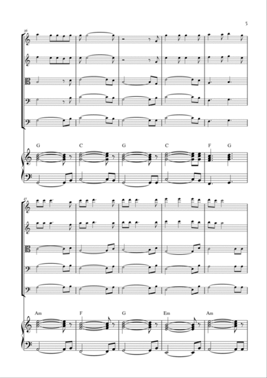 Hallelujah Hallelujah String Quintet scores gallery preview page 5
