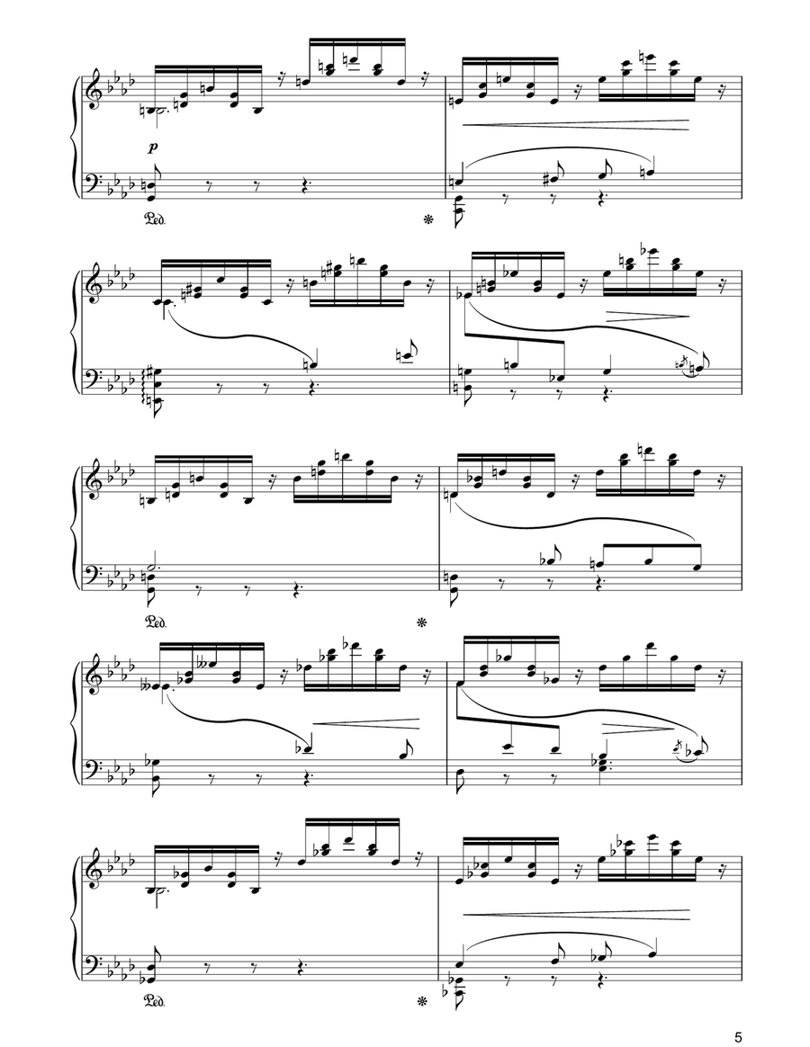 Barcarolle No.4 in Ab Major, Op.44 Piano Solo scores gallery preview page 5