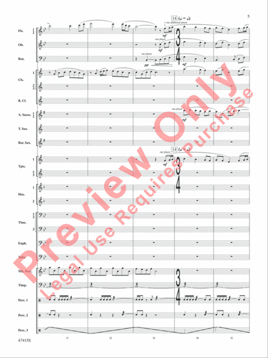 Blessed Are They Concert Band scores gallery preview page 6