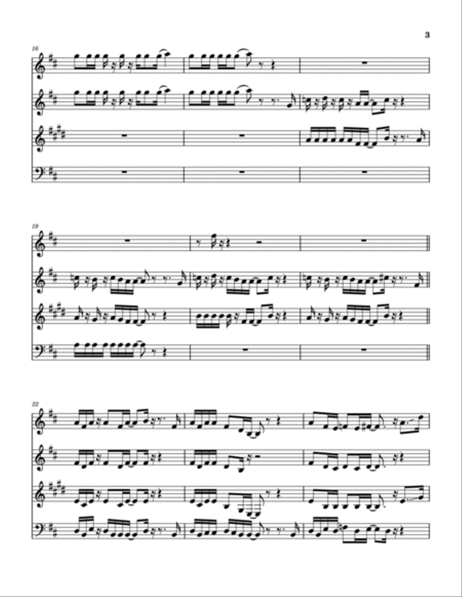 Funk 50 Woodwind Quartet scores gallery preview page 4