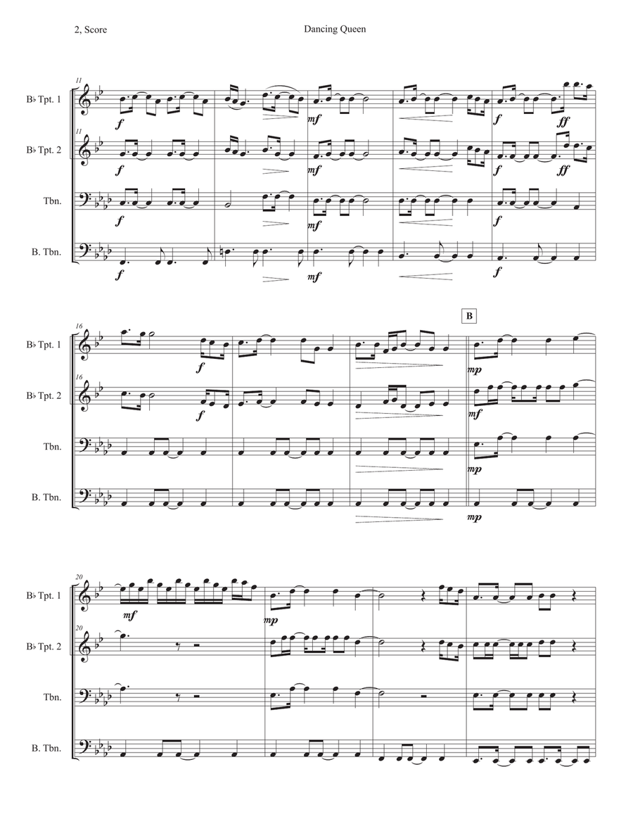 Dancing Queen School and Community scores gallery preview page 2