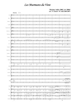 Les murmures du vent (Whispering Wind), transcription for symphonic orchestra - score