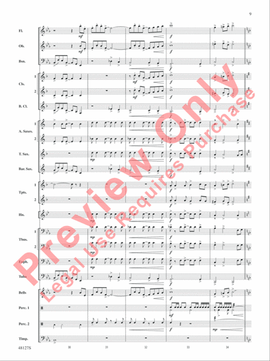 Lone Eagle Concert Band scores gallery preview page 10