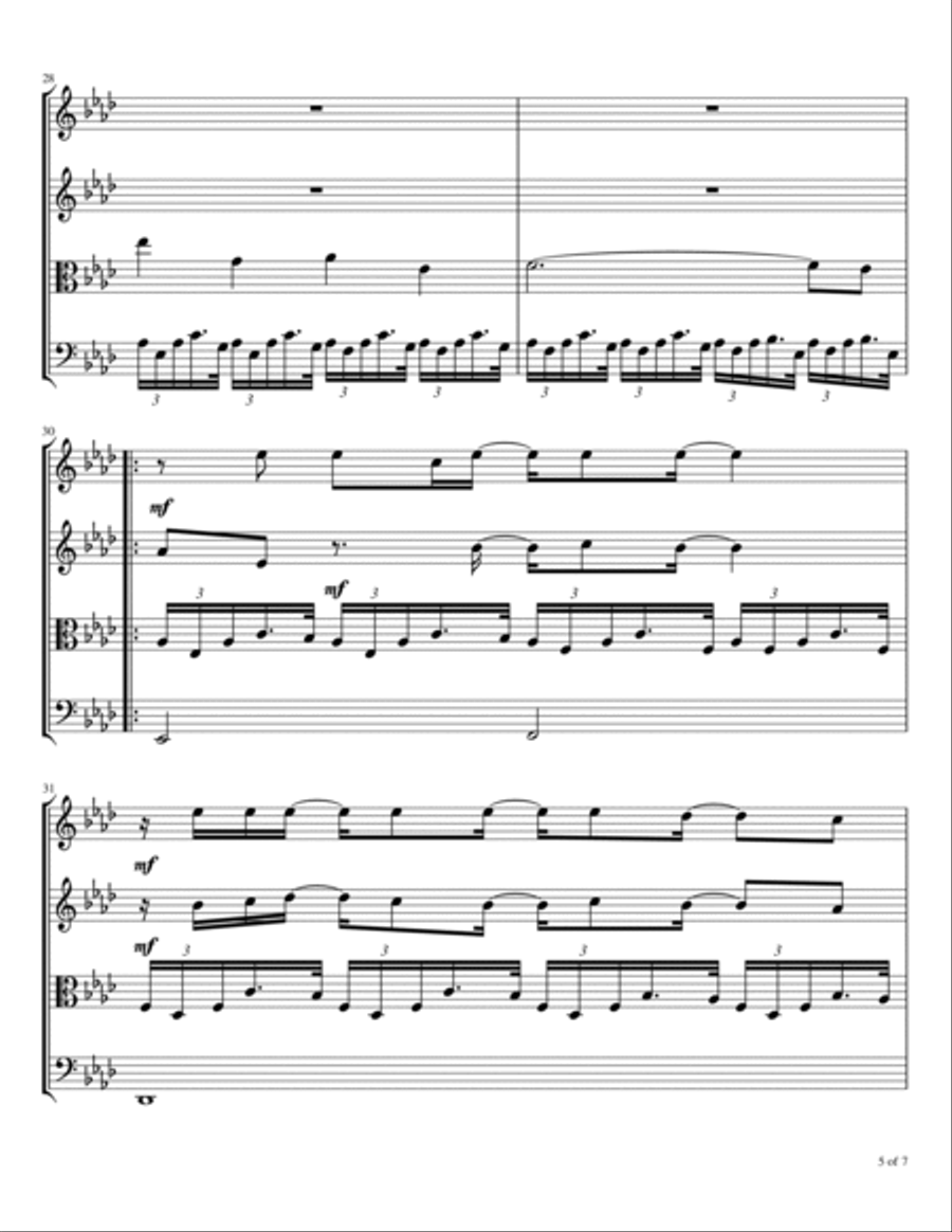 Sparrows Sparrows String Quartet scores gallery preview page 6