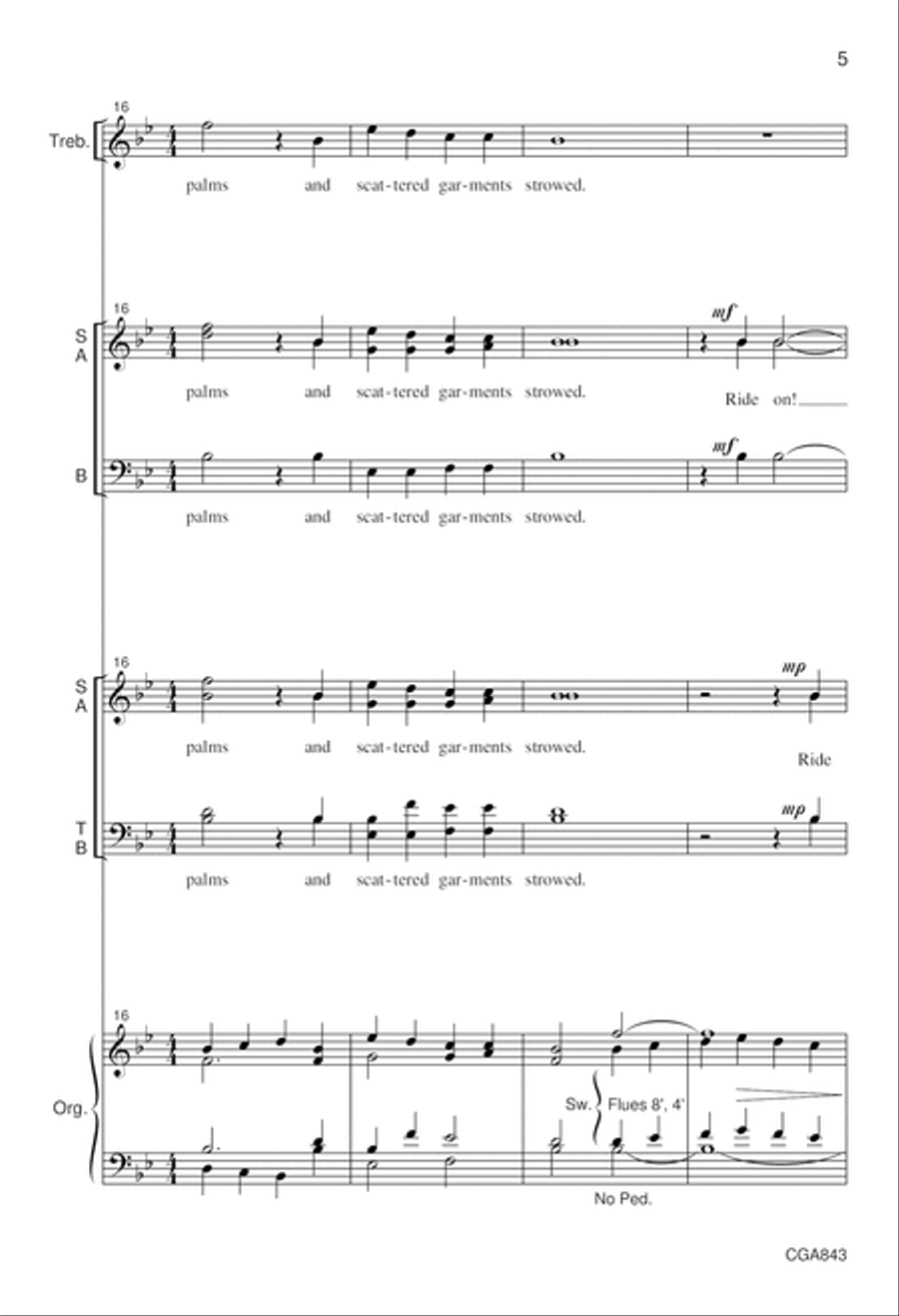 Ride On, Ride On in Majesty Choir scores gallery preview page 5