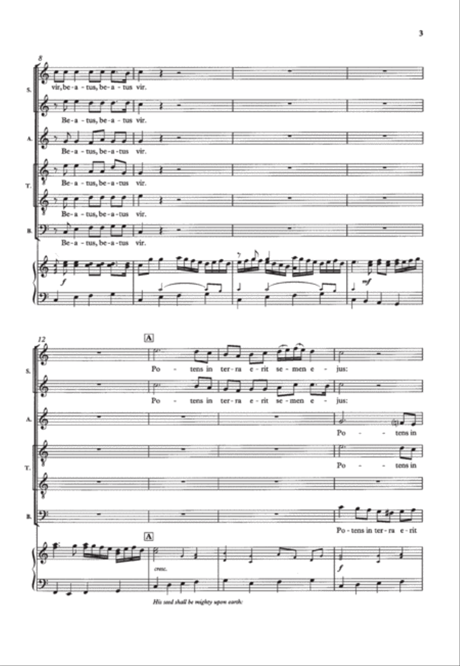 Beatus vir Choir scores gallery preview page 3