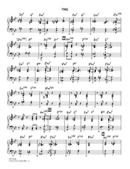 In Your Own Sweet Way (arr. John Wasson) - Piano