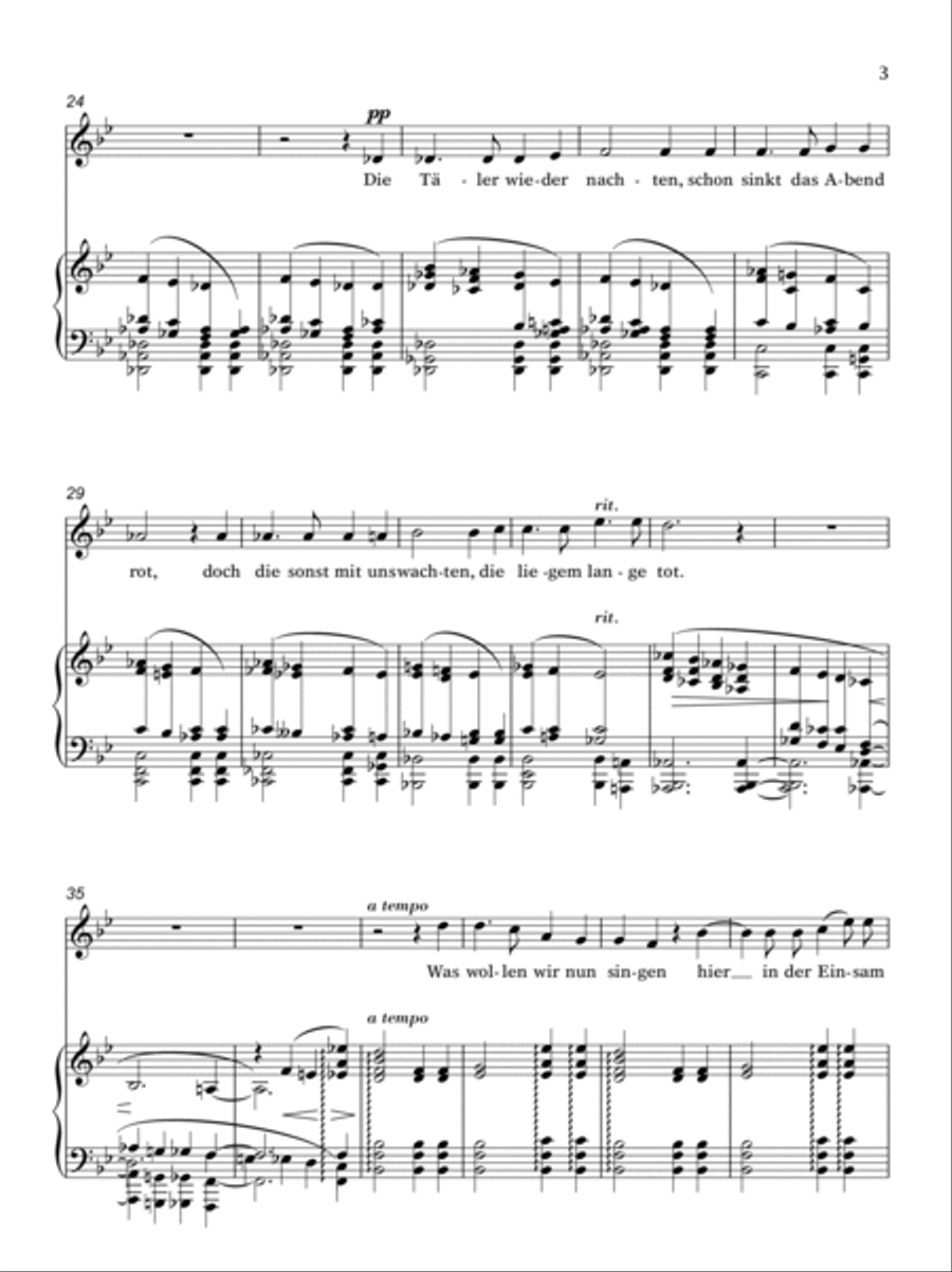 Wolf: Nachruf (transposed to B flat major) Wolf: Nachruf (transposed to B flat major) Voice scores gallery preview page 3
