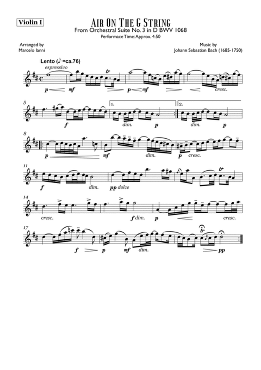 Air on The G String (From Orchestral Suite No. 3 in D, BWV 1068) image number null
