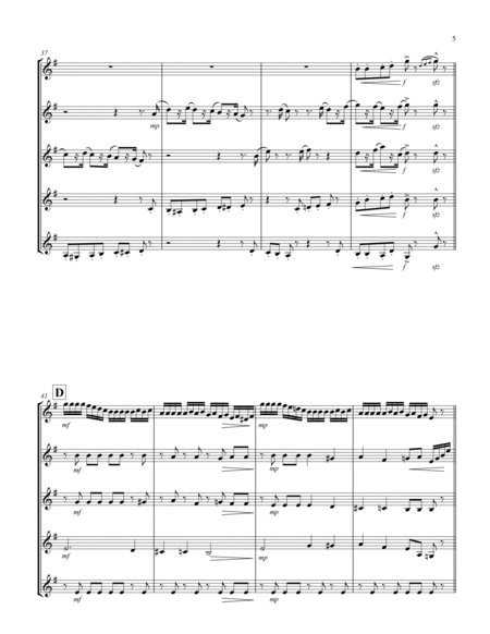 March (from "The Nutcracker Suite") (F) (Clarinet Quintet)