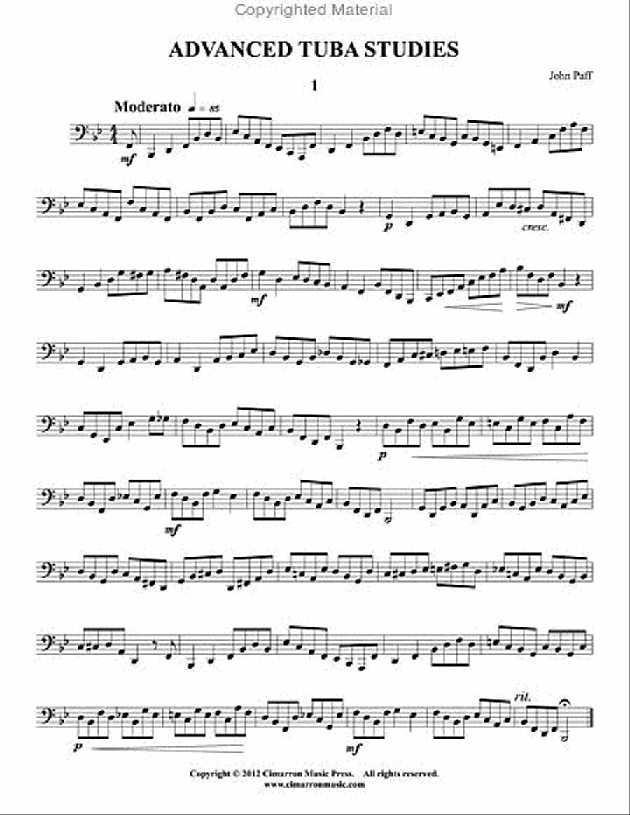 Advanced Studies for Tuba Tuba scores gallery preview page 3