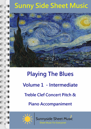 Book cover for Playing The Blues volume 1 for Concert Pitch Treble Clef instruments