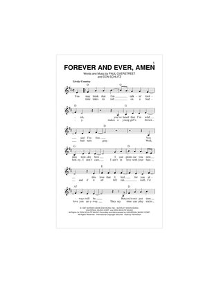 Book cover for Forever And Ever, Amen