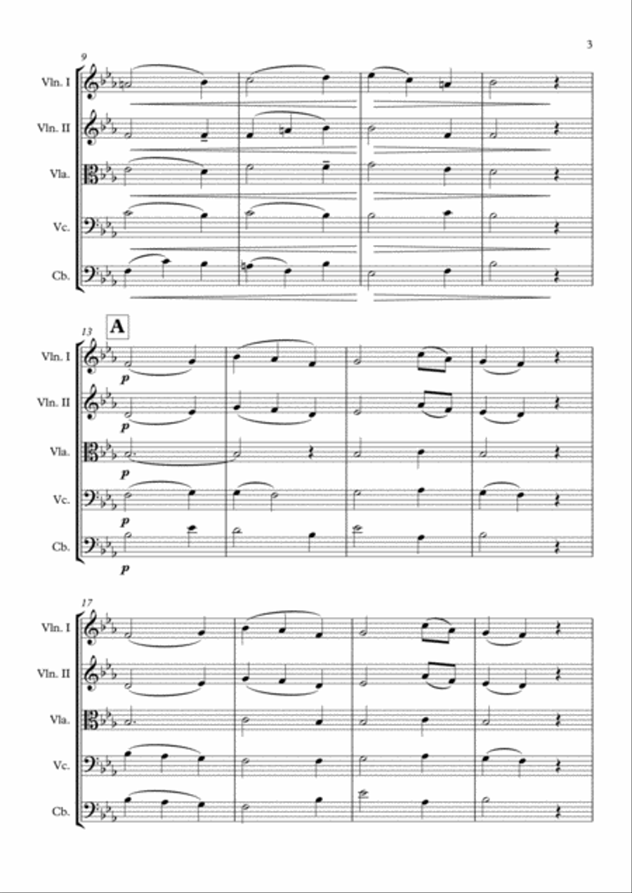 Land der Berge (National Anthem of Austria) String Quintet arr. Adrian Wagner String Quintet scores gallery preview page 4