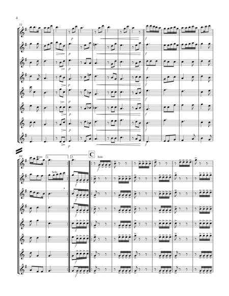 Allegro (from "Sonata for Trumpet") (Bb) (Saxophone Octet - 4 Alto, 3 Tenor, 1 Bari) (Alto lead) image number null