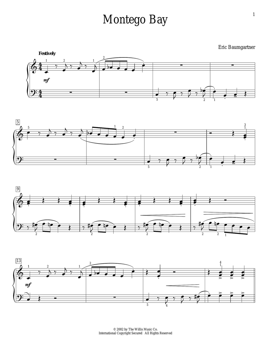 Montego Bay Piano Method scores gallery preview page 1