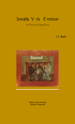 Book cover for Bach Flute Sonata 5 in E minor