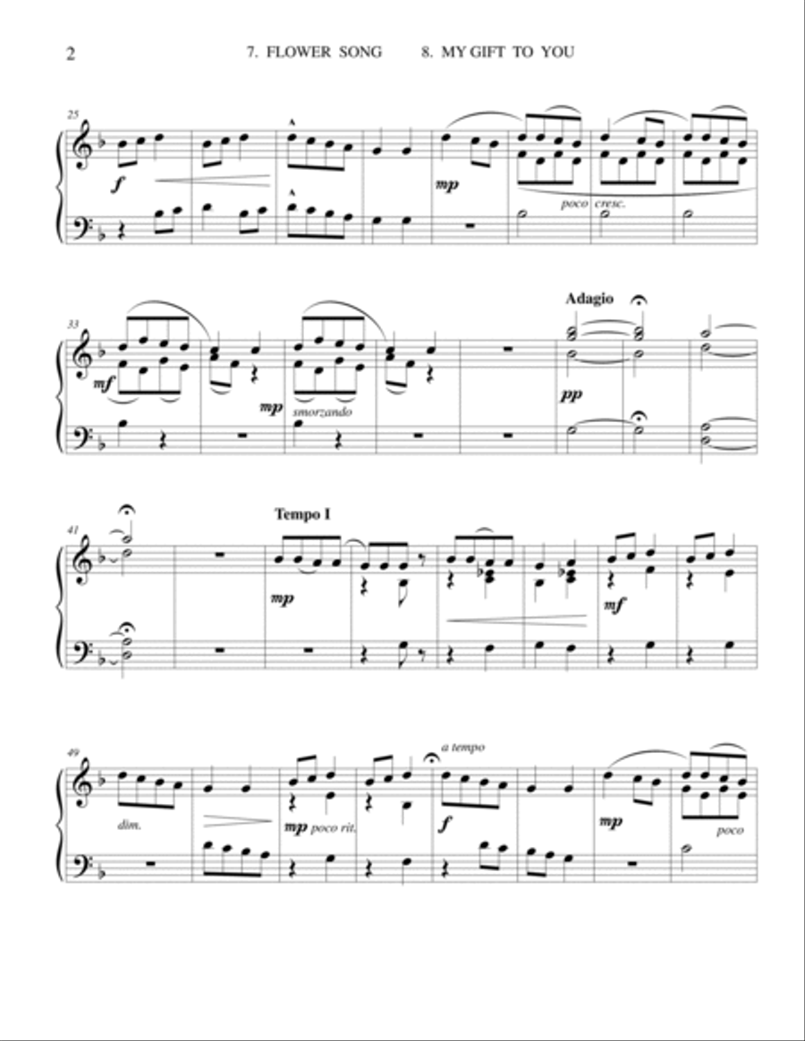 For Children, Volume 1: 7. Flower Song, 8. My Gift to You Carillon scores gallery preview page 2