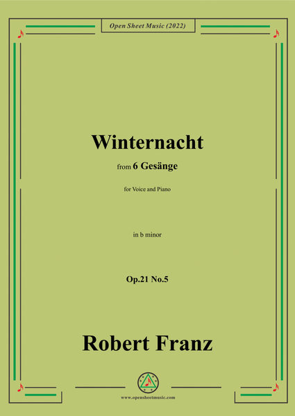 Franz-Winternacht,in b minor,Op.21 No.5,for Voice and Piano image number null
