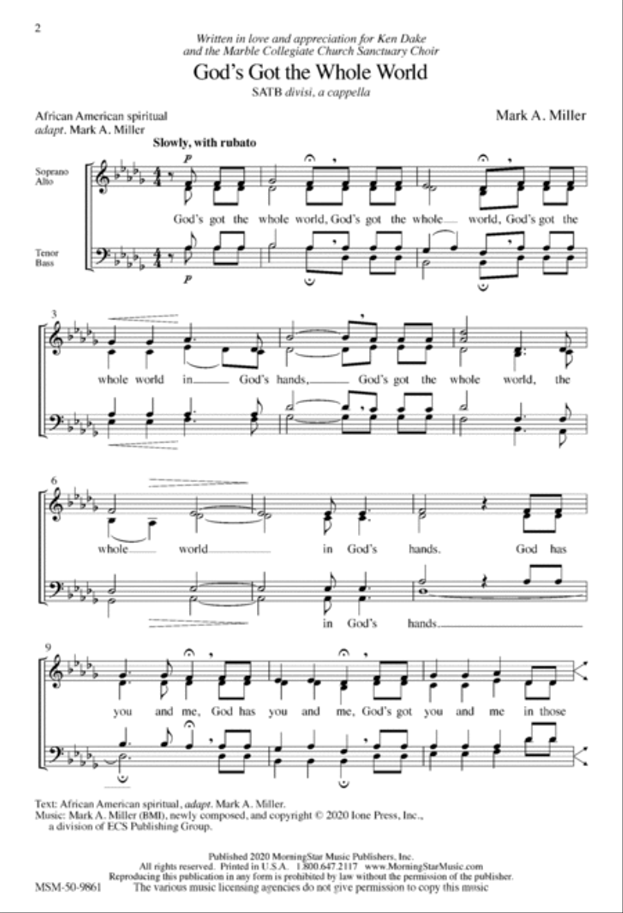 God's Got the Whole World Divisi scores gallery preview page 2