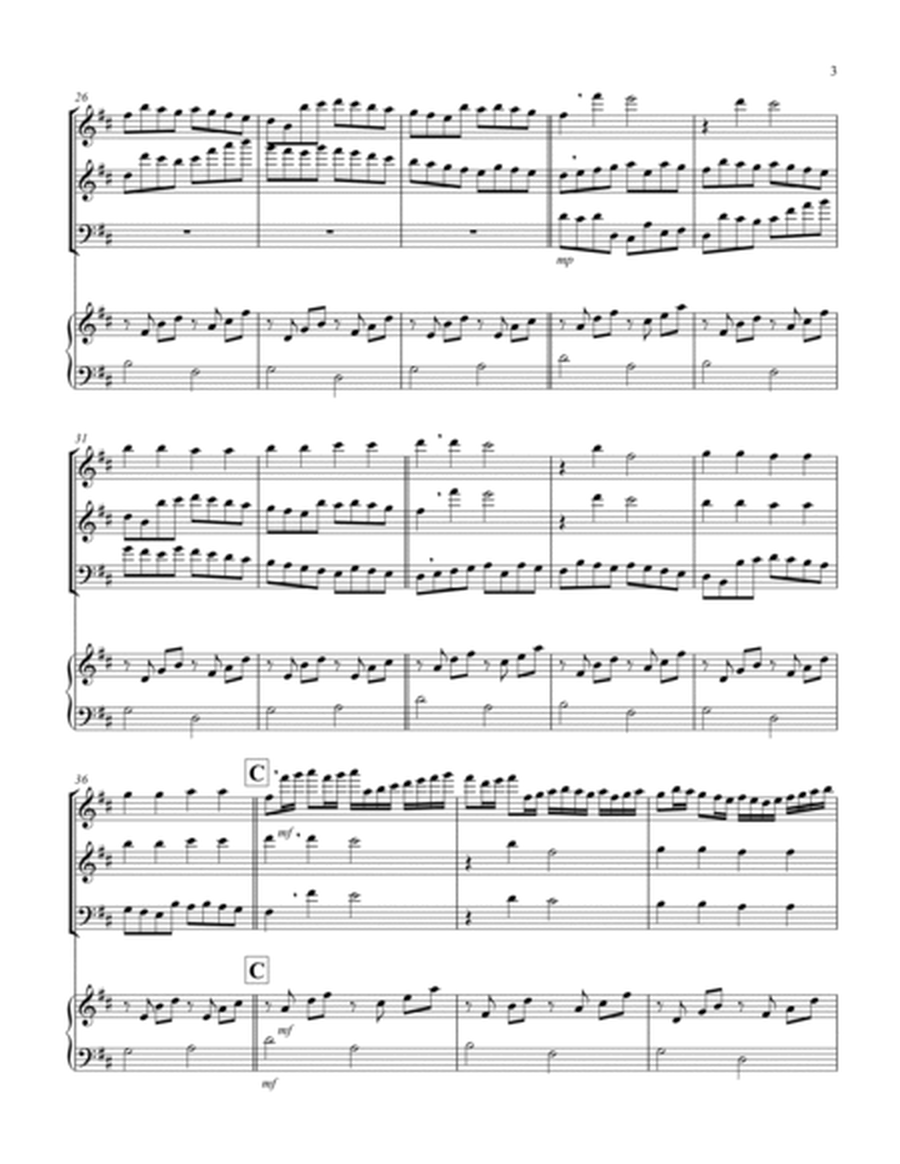 Canon in D (Pachelbel) (D) (Woodwind Trio - 1 Flute, 1 Oboe, 1 Bassoon), Keyboard)