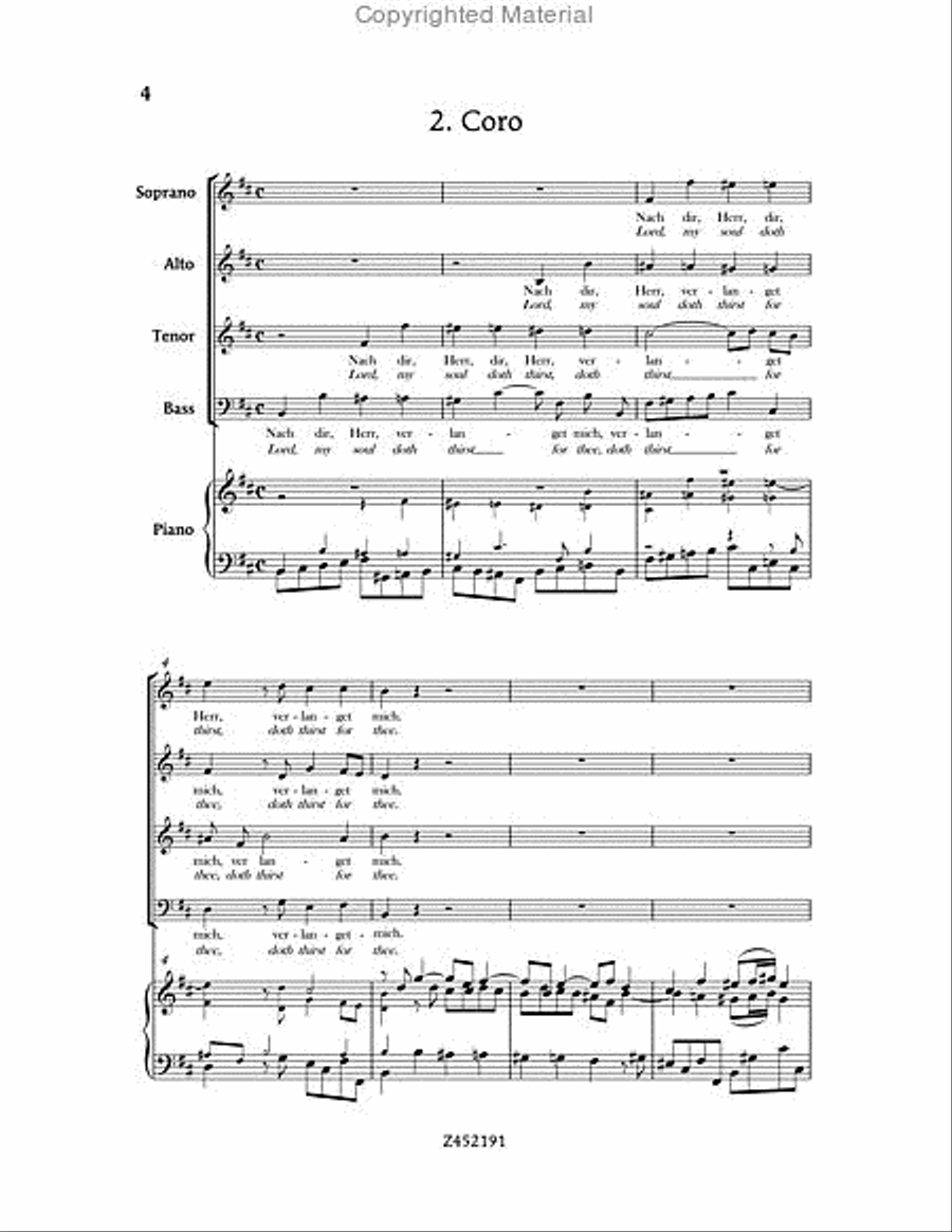 Nach dir, Herr, Verlanget Mich, BWV 150 Choir scores gallery preview page 4