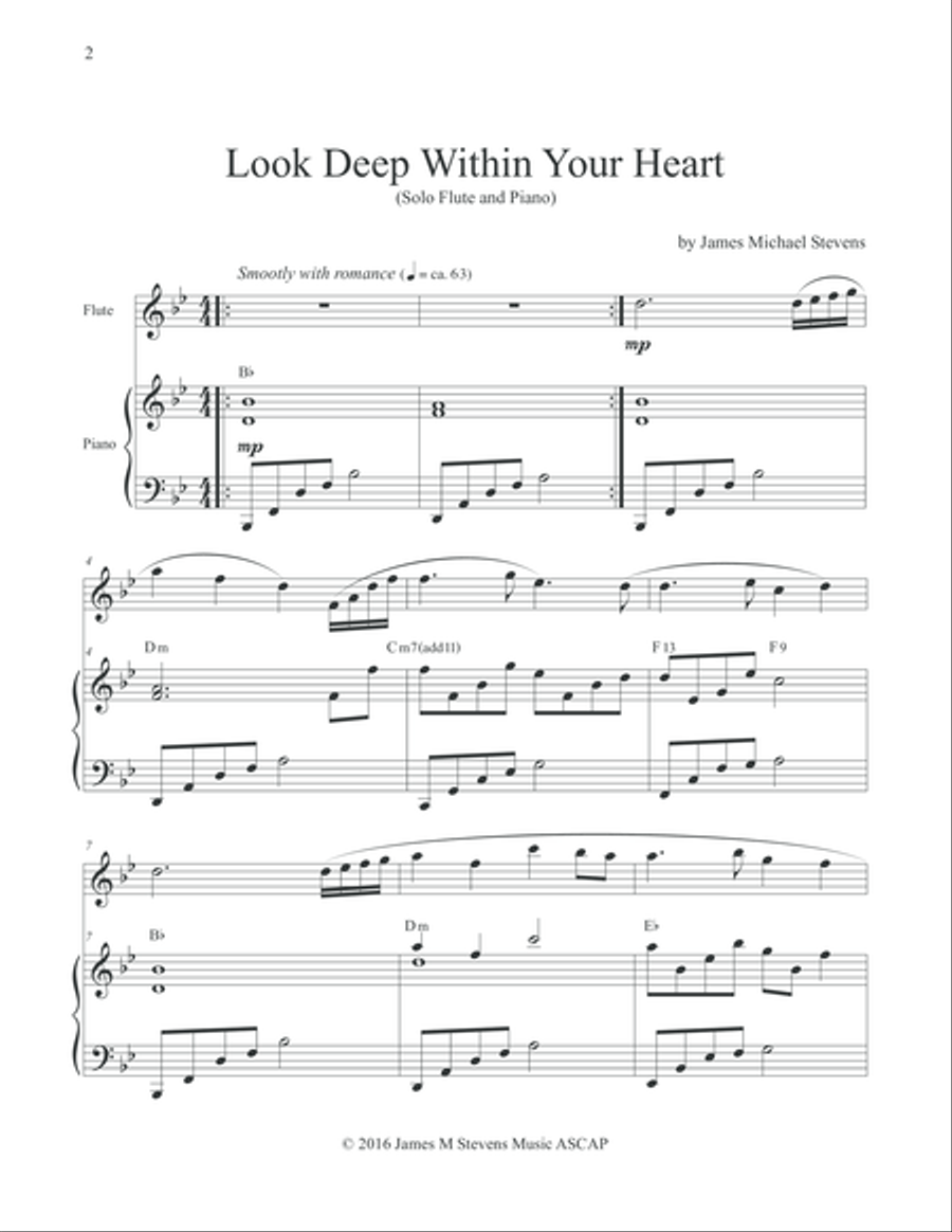Look Deep Within Your Heart (Flute Solo) Flute Solo scores gallery preview page 2