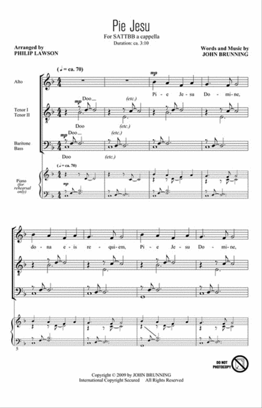 Pie Jesu Pie Jesu A Cappella scores gallery preview page 2