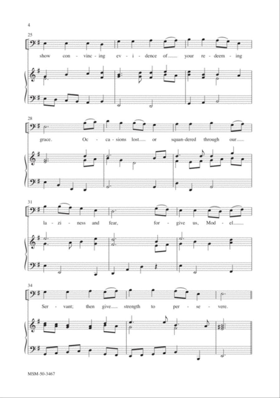 Equip Us for Your Service, Lord 4-Part scores gallery preview page 4