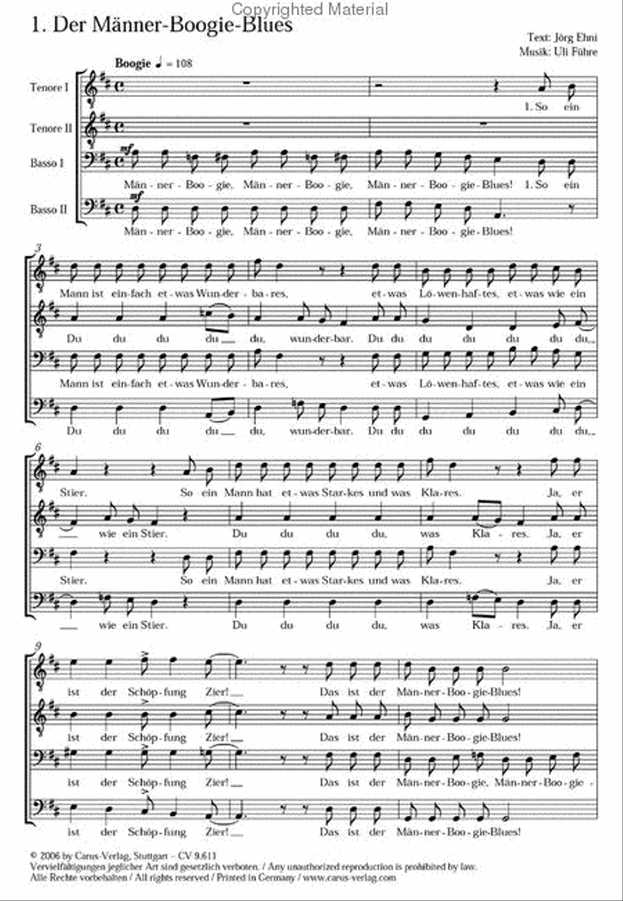 Der Manner-Boogie-Blues Collection / Songbook scores gallery preview page 2
