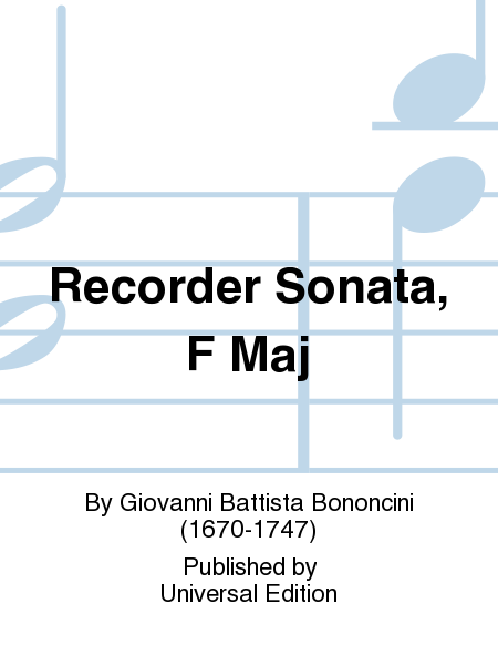 Recorder Sonata, F Maj